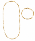 Conjunto pulsera y cadena de oro